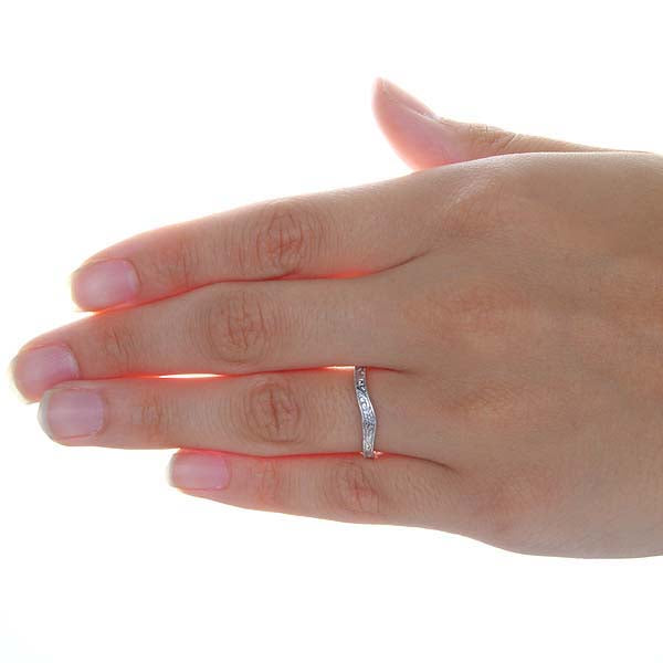 Replica Art Déco Curved Wedding Band #L2002WB