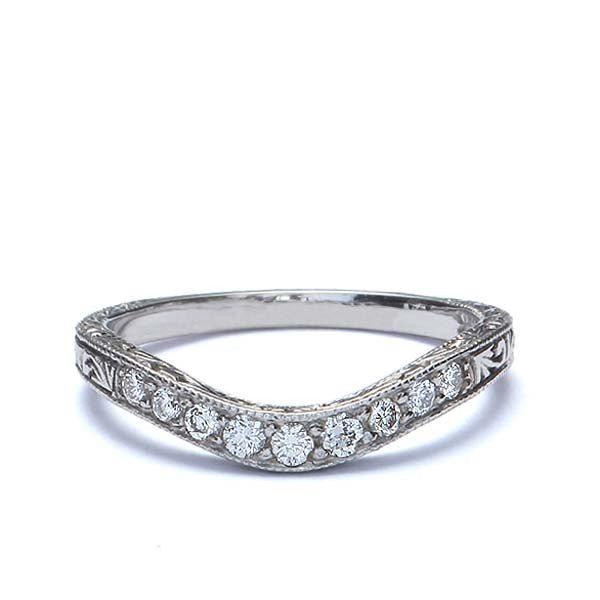 Replica Art Déco Curved Wedding Band #L2002WB