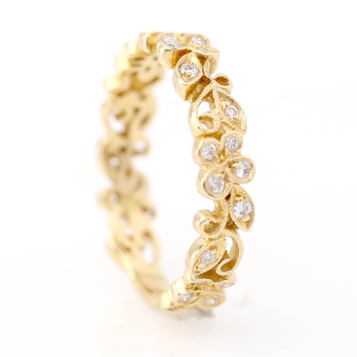 18k Yellow Gold Diamond Wedding Band #L2109Y18-1