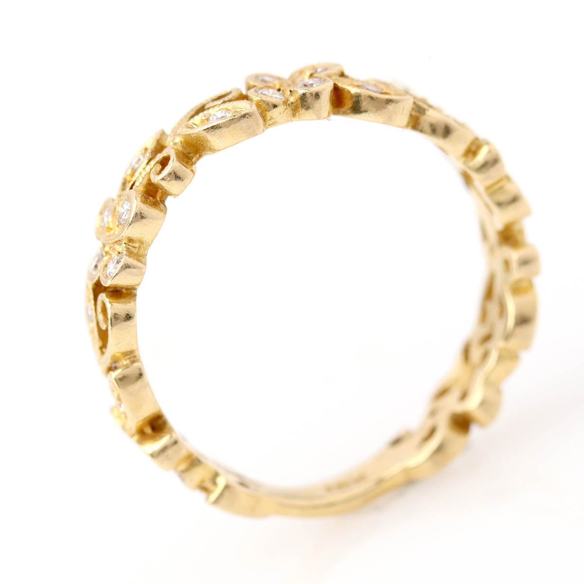 18k Yellow Gold Diamond Wedding Band #L2109Y18-1
