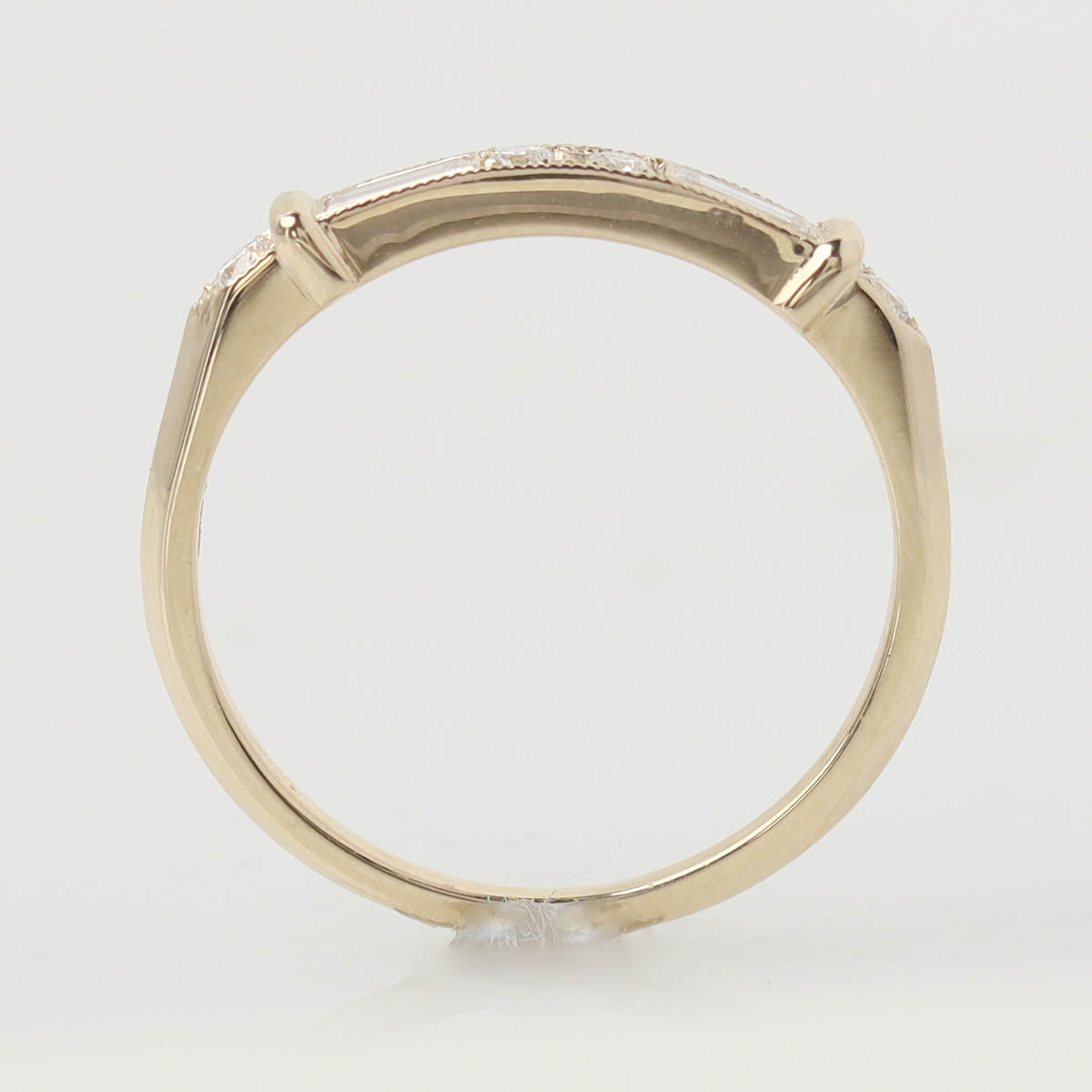 Replica 14k Yellow Gold & Diamond Art Déco Wedding Band #L2615WB14Y