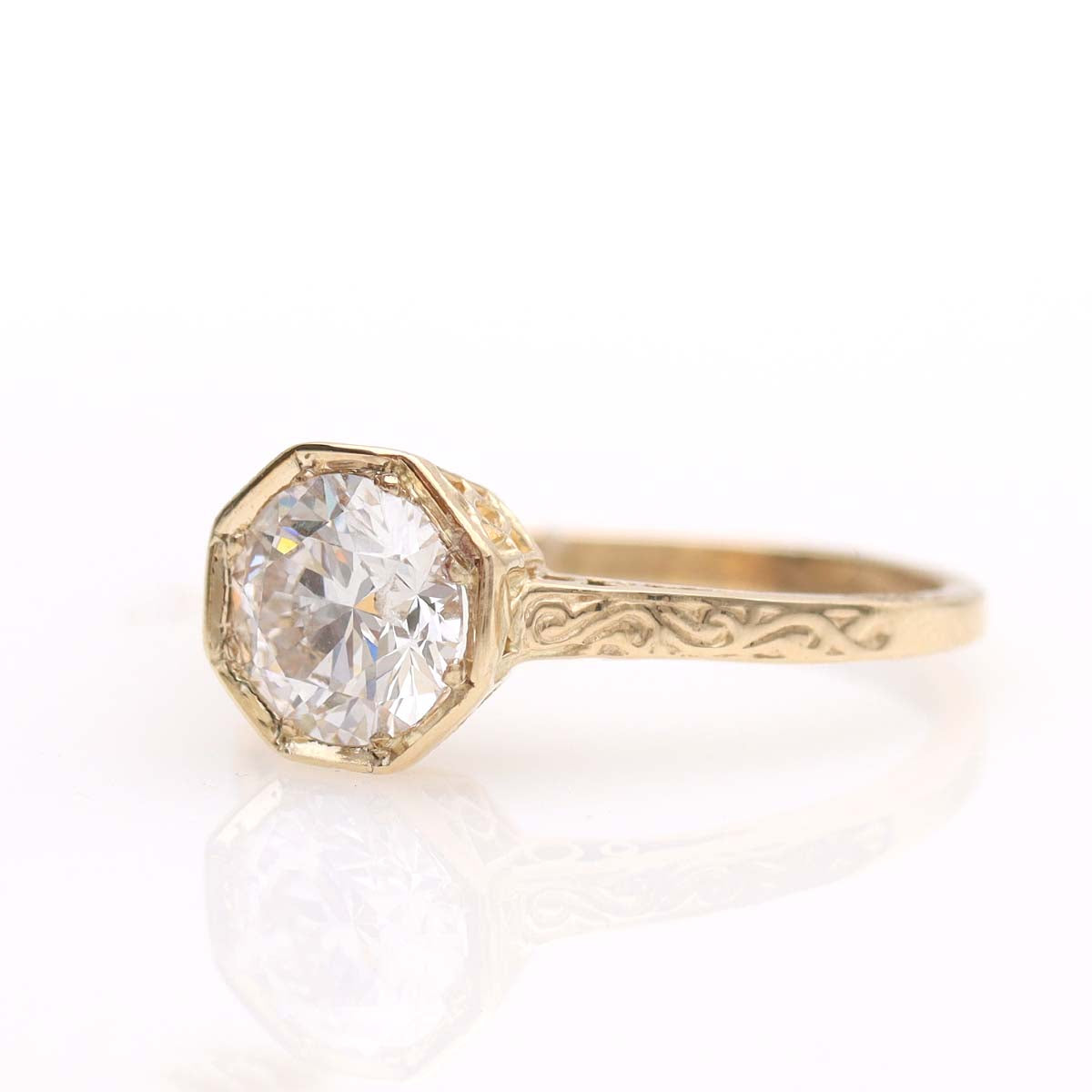 Replica Edwardian Engagement Ring #3102-3