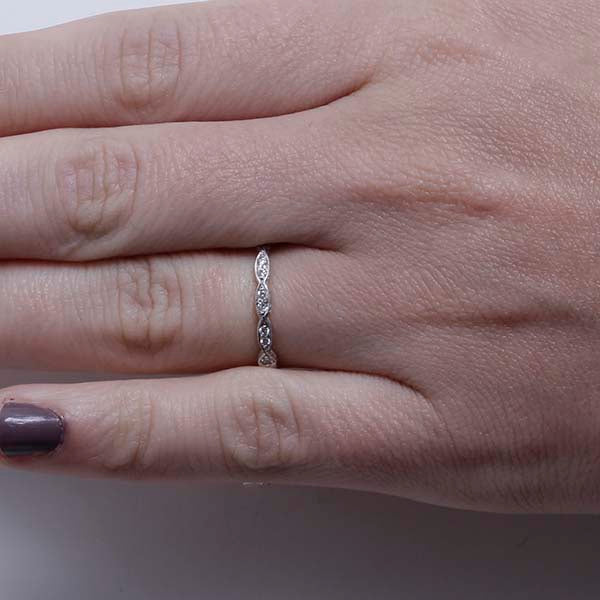 Replica Art Deco Diamond Wedding Band #L3197PWB