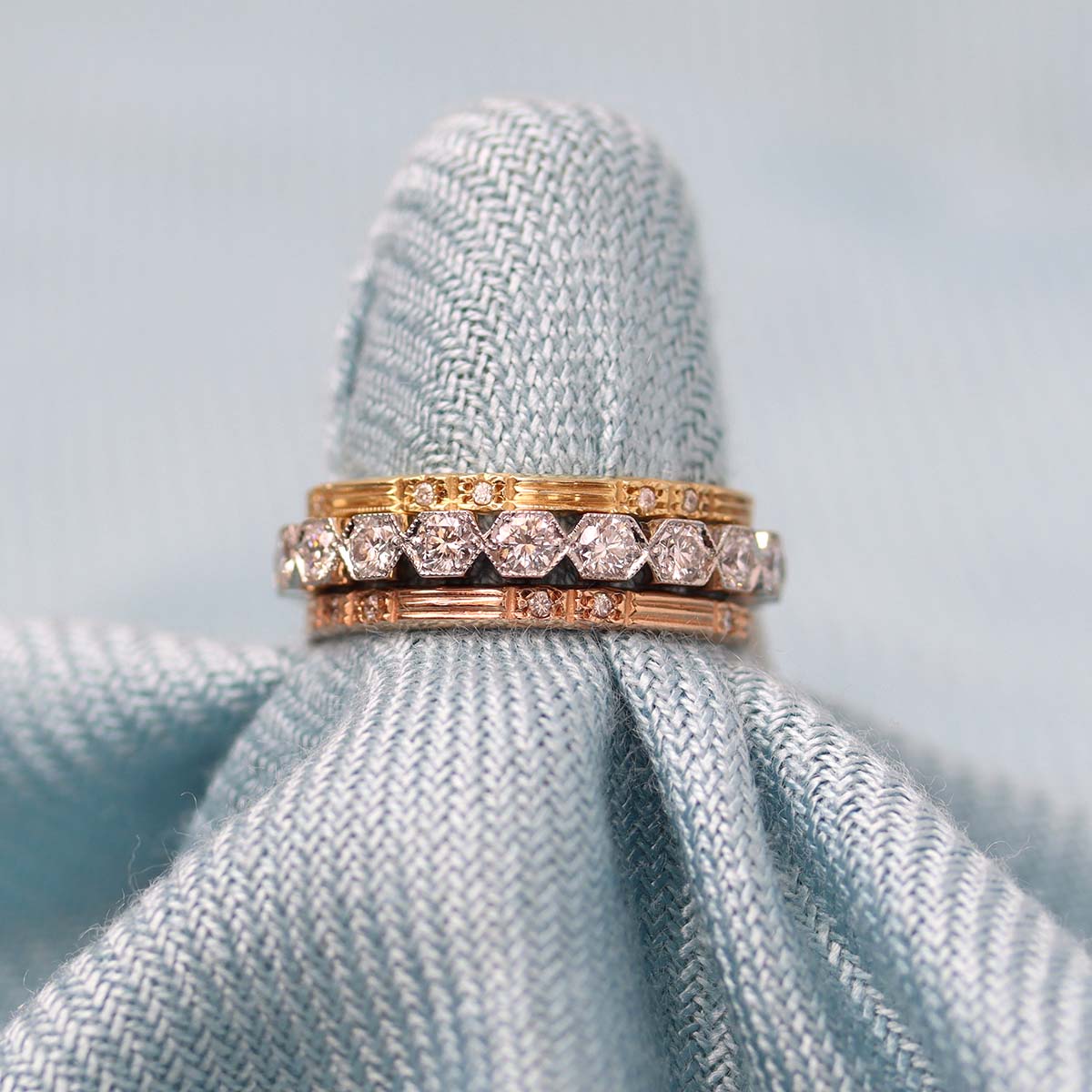 Hexagonal Diamond Eternity Band #L3472