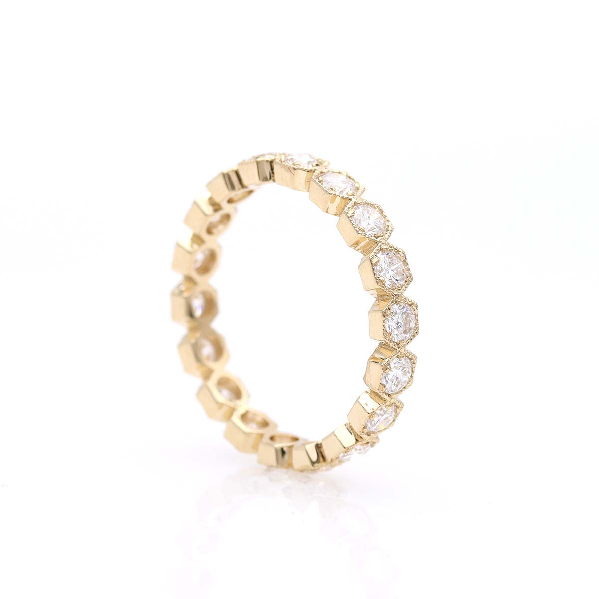 Hexagonal Diamond Eternity Band #L3472