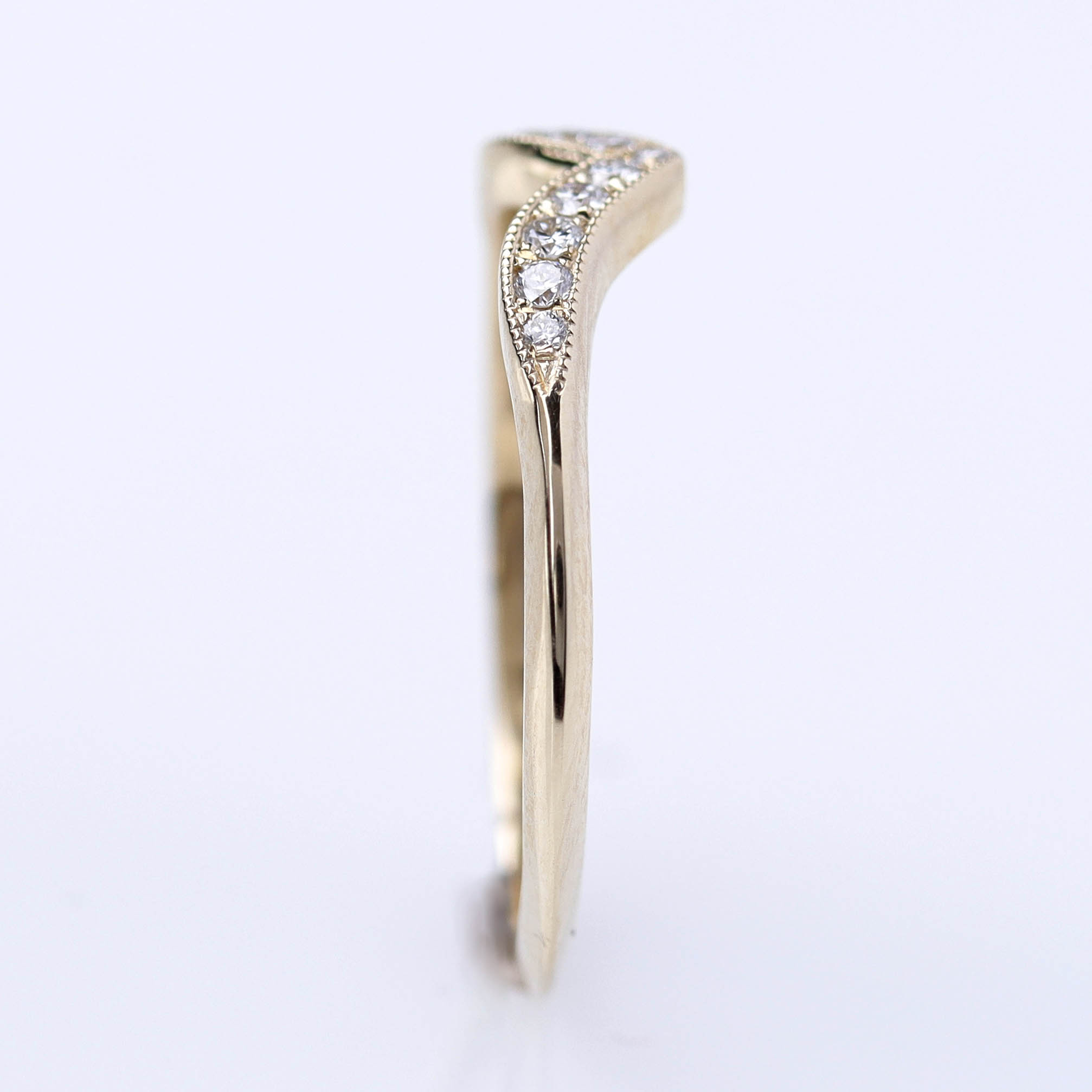 Chevron Style Diamond Wedding Band #L3604AWB