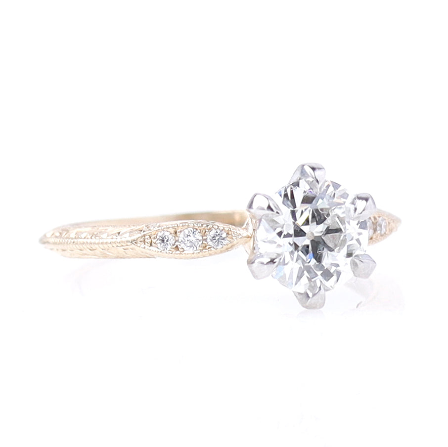 Edwardian Revival Engagement Ring #3604HE-12