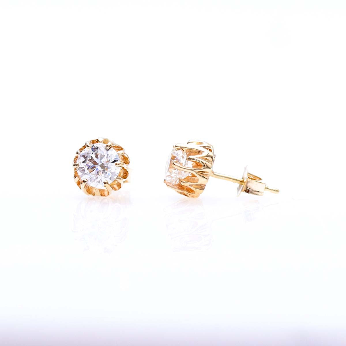 Victorian Replica Diamond Drop Earrings #LE3654-1