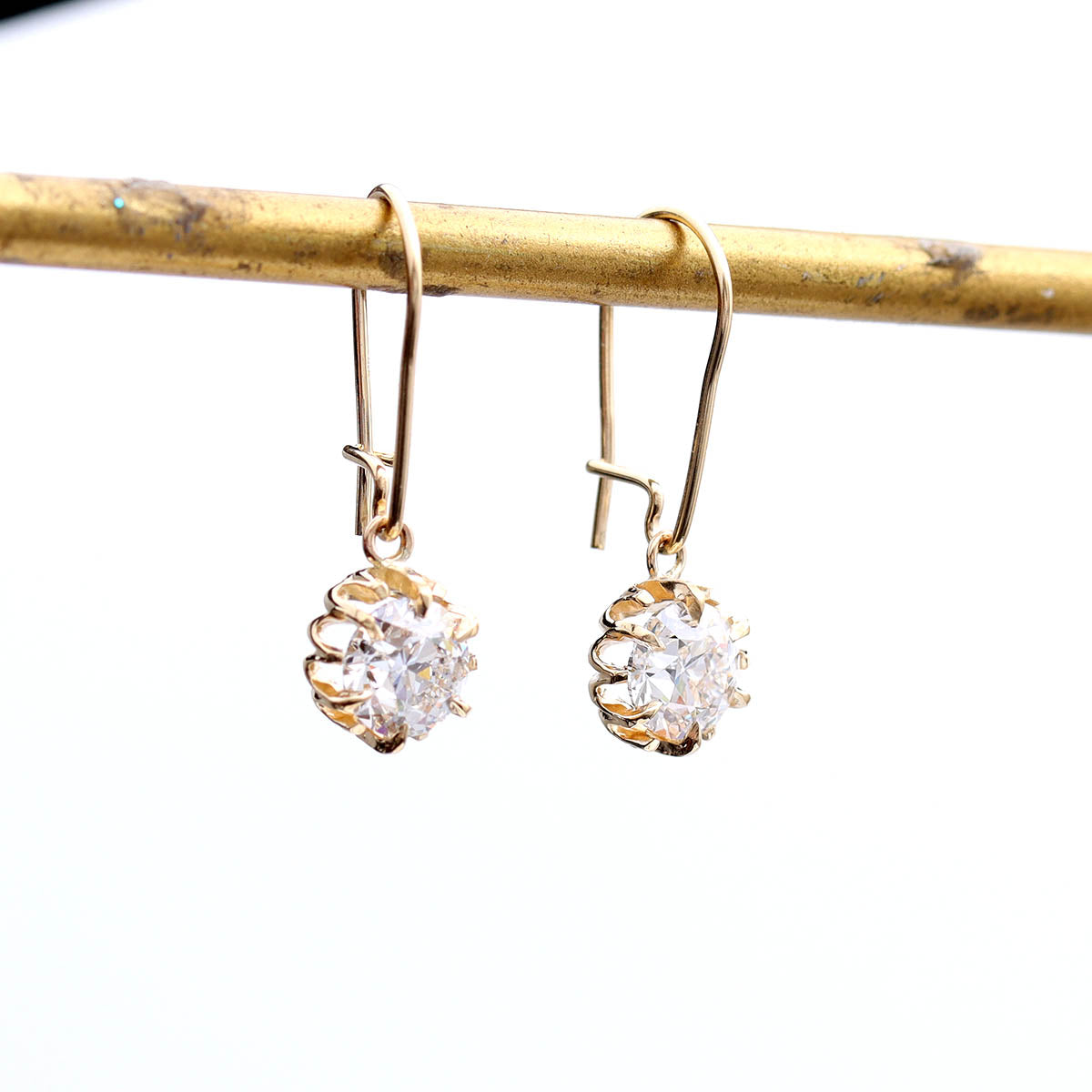 Victorian Replica Diamond Drop Earrings #LE3654-3