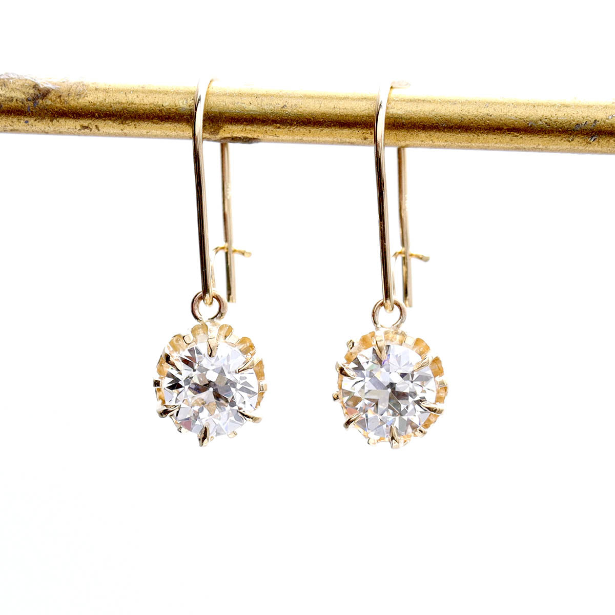 Victorian Replica Diamond Drop Earrings #LE3654-3