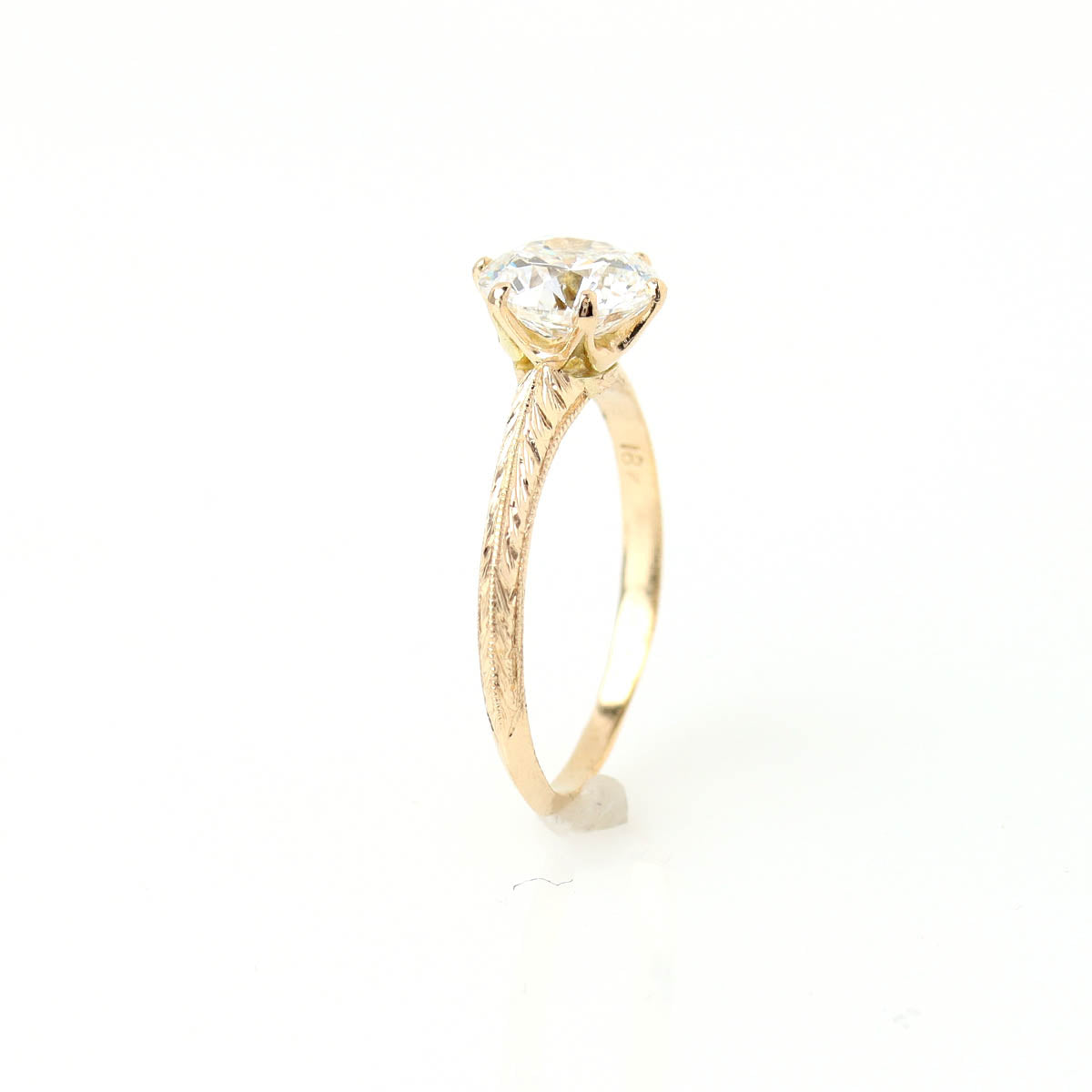 14k Yellow Gold Edwardian ReproductionEngagement Ring #3233HE18Y-10