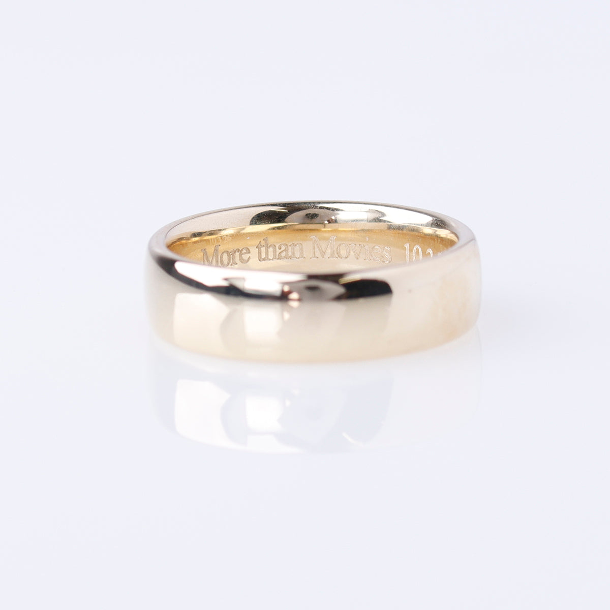 Mens Low Dome Wedding in 14k Yellow Gold #MBF1003Y14