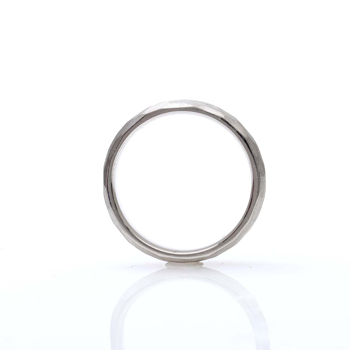 Men's Hammered Finish Platinum 5mm Wedding Band #MBH5-1