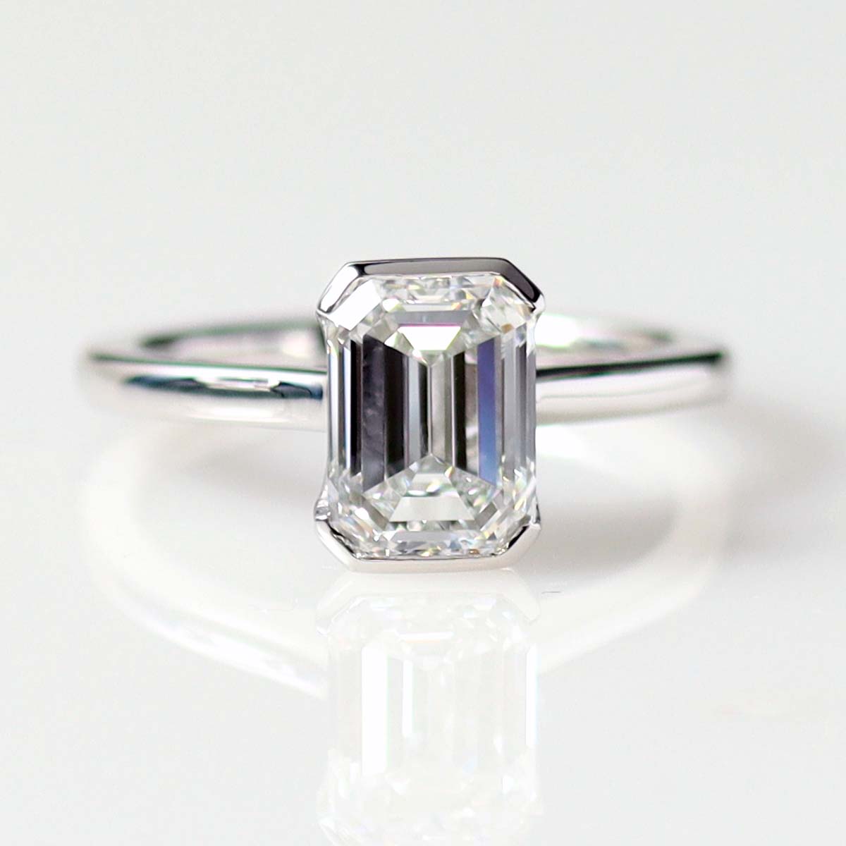 The Taylor Half Bezel Engagement Ring #3701-1