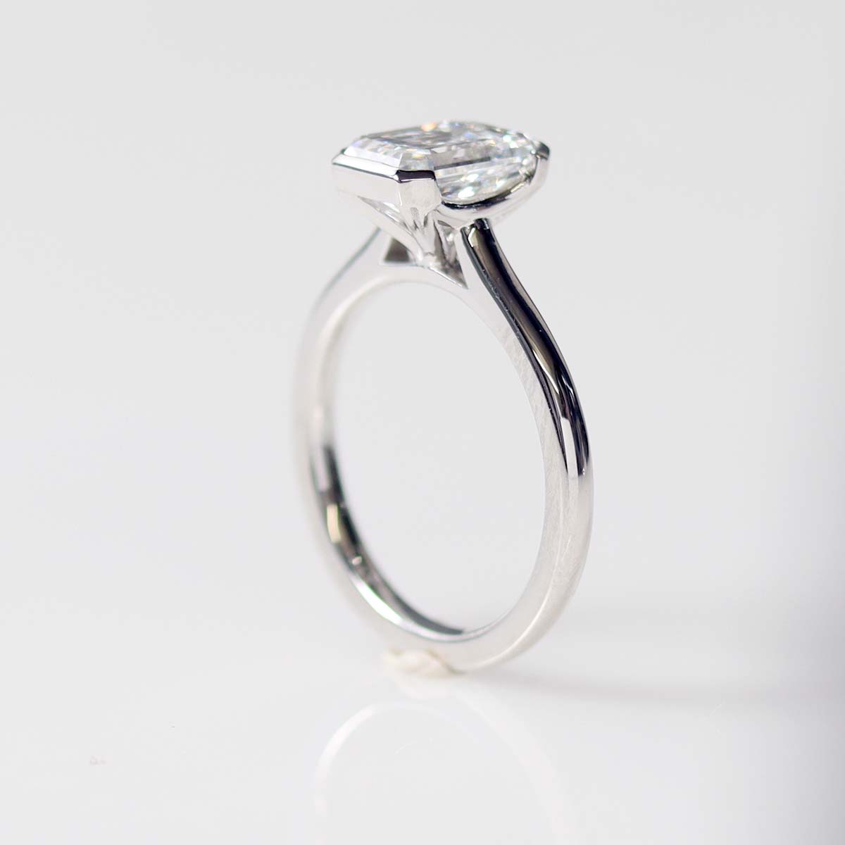 The Taylor Half Bezel Engagement Ring #3701-1
