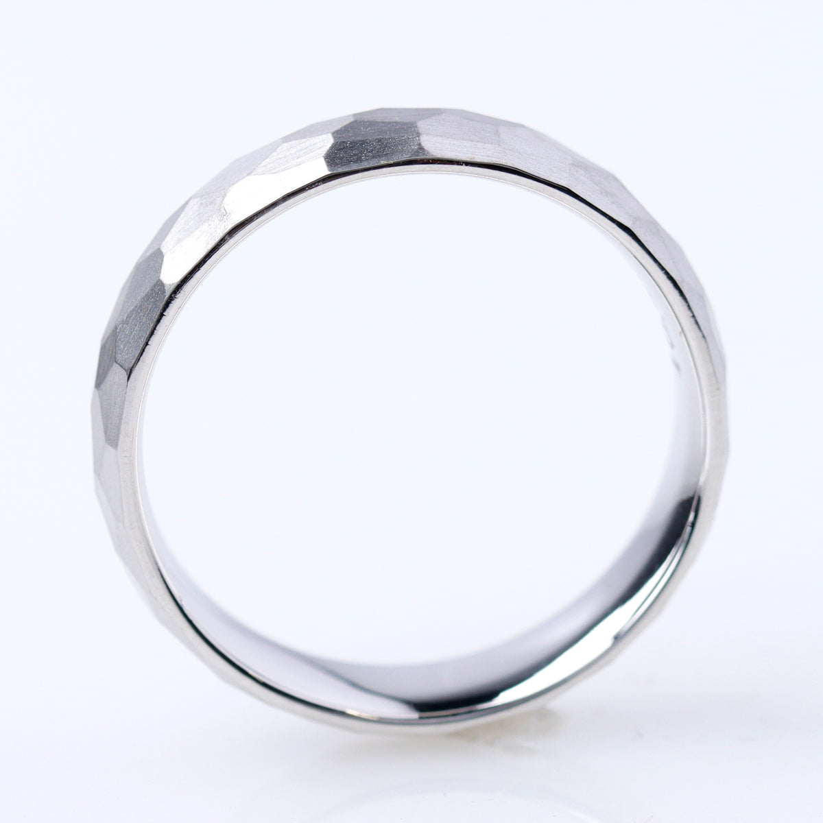Men's Hammered Finish Platinum 5mm Wedding Band #MBH5-1