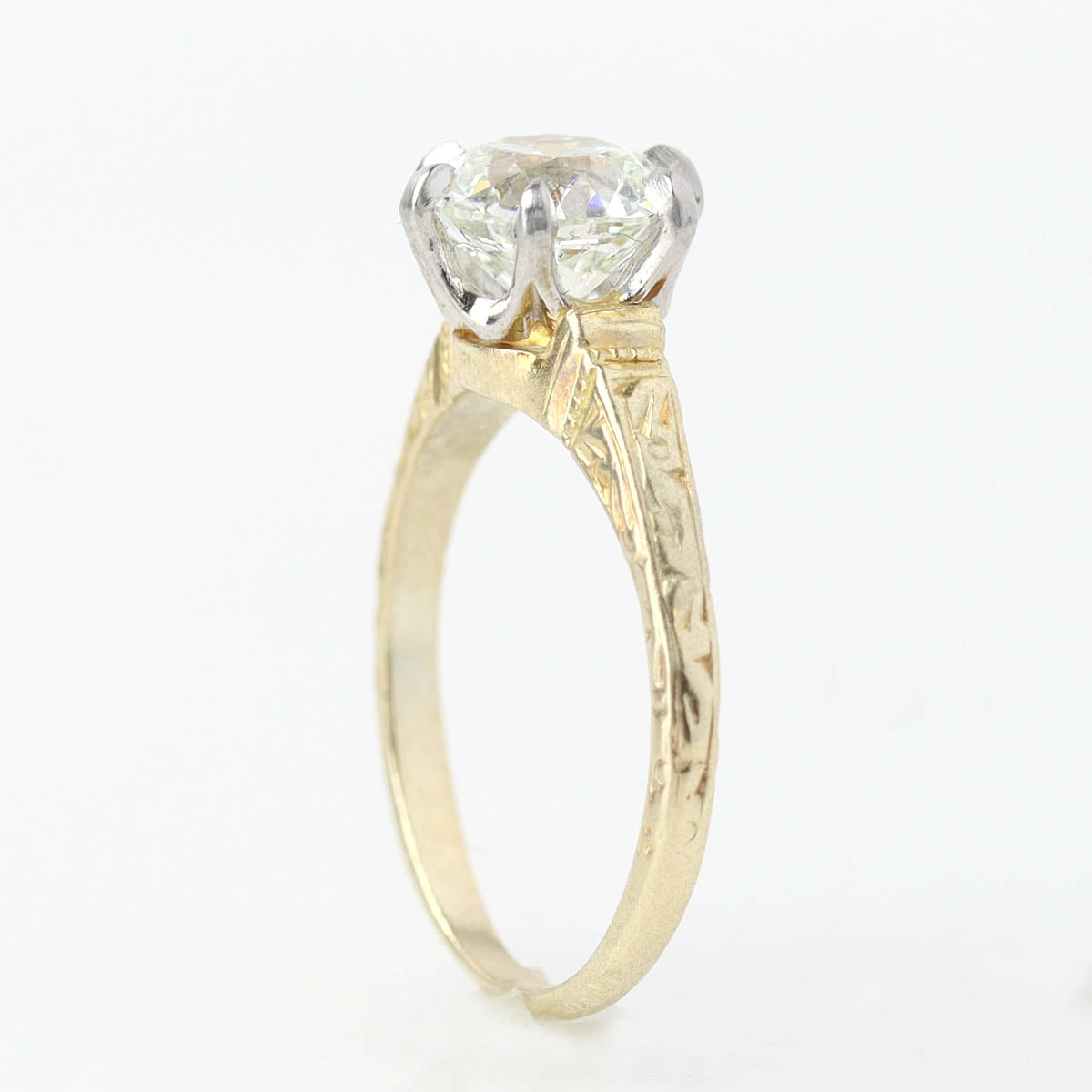 Edwardian 14k and Platinum Vintage Engagement Ring #VR260227
