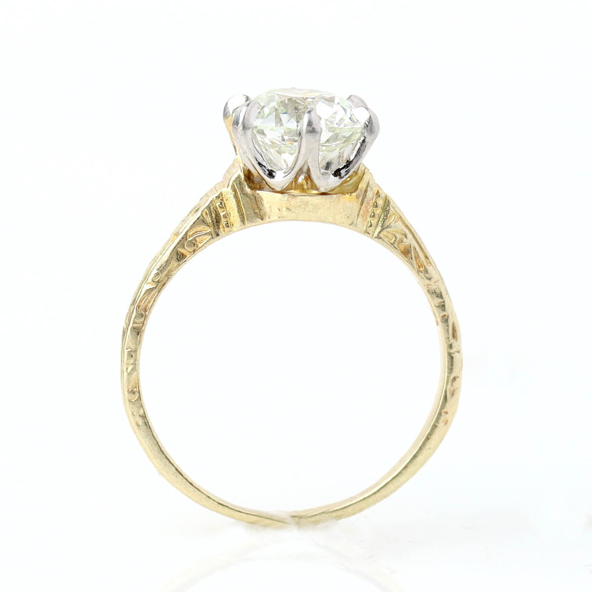 Edwardian 14k and Platinum Vintage Engagement Ring #VR260227