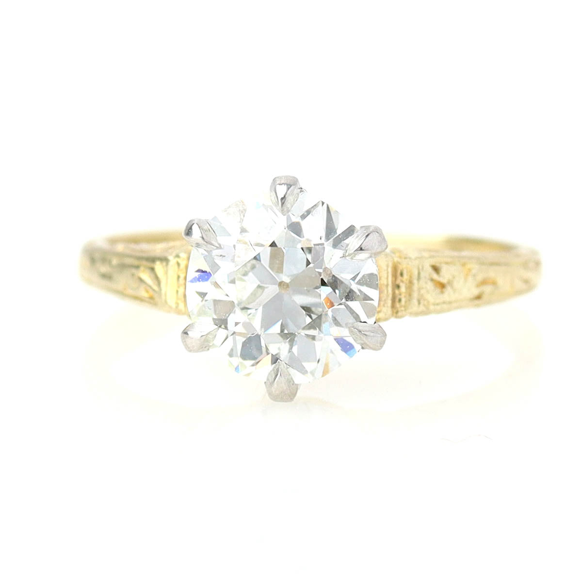 Edwardian 14k and Platinum Vintage Engagement Ring #VR260227