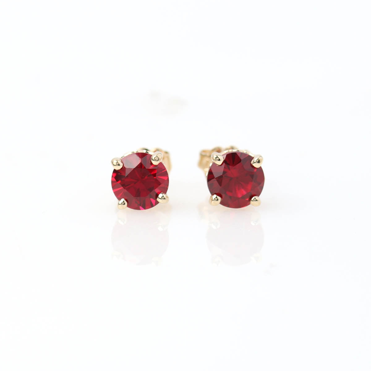 Floral Ruby Stud Earrings #STUDS 2.67