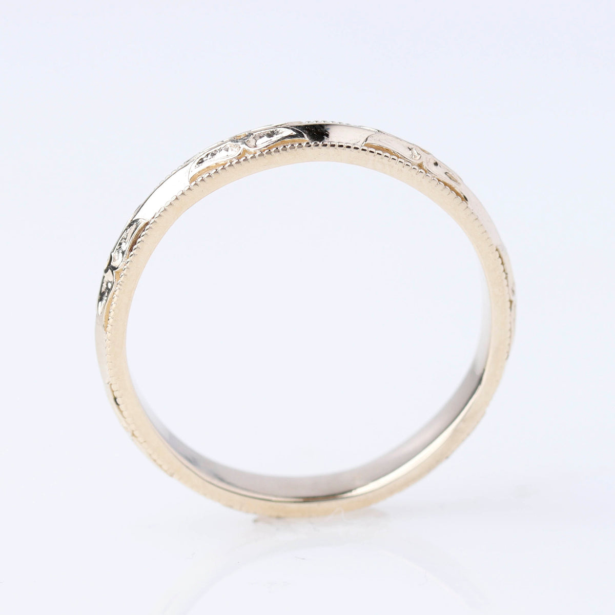 Art Déco Reproduction Orange Blossom Wedding Band #3784-2