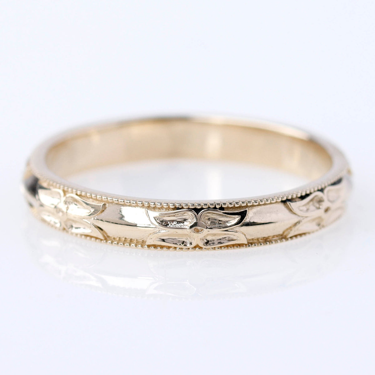 Art Déco Reproduction Orange Blossom Wedding Band #3784-2