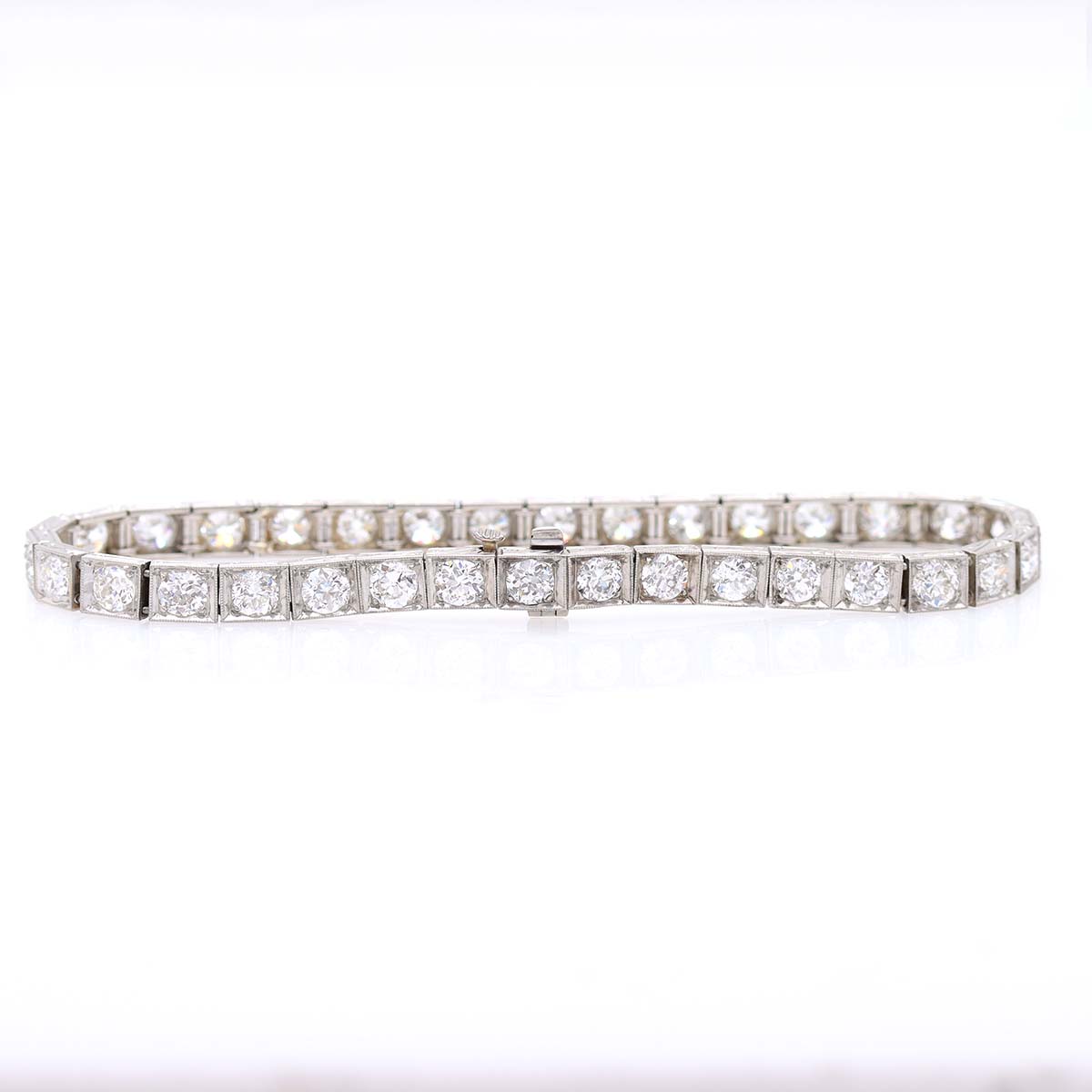 Vintage 1920s Platinum and Diamond Line Bracelet #VB240924-2