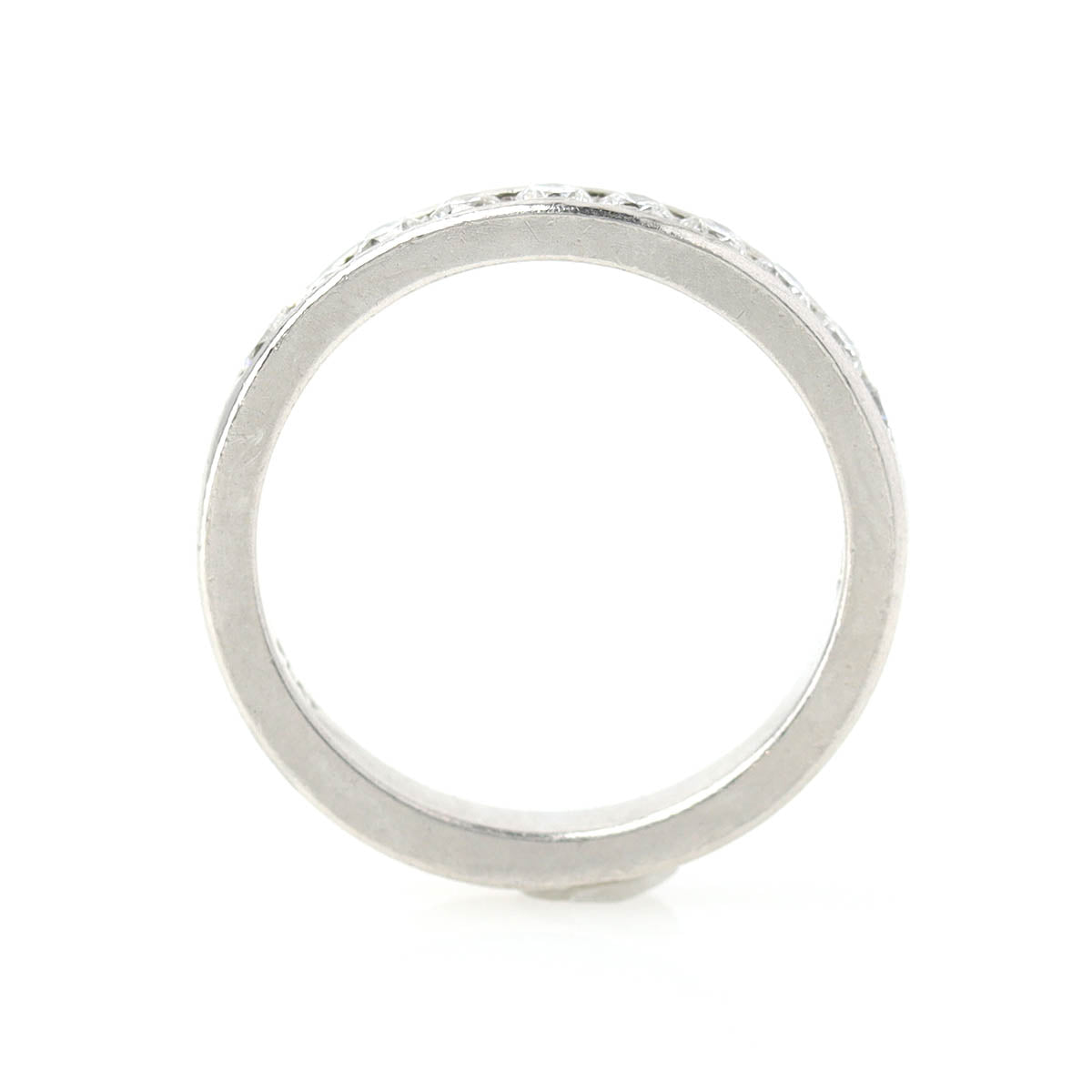 MidCentury Vintage Platinum & Channel Set Diamond Wedding Band #VB260316