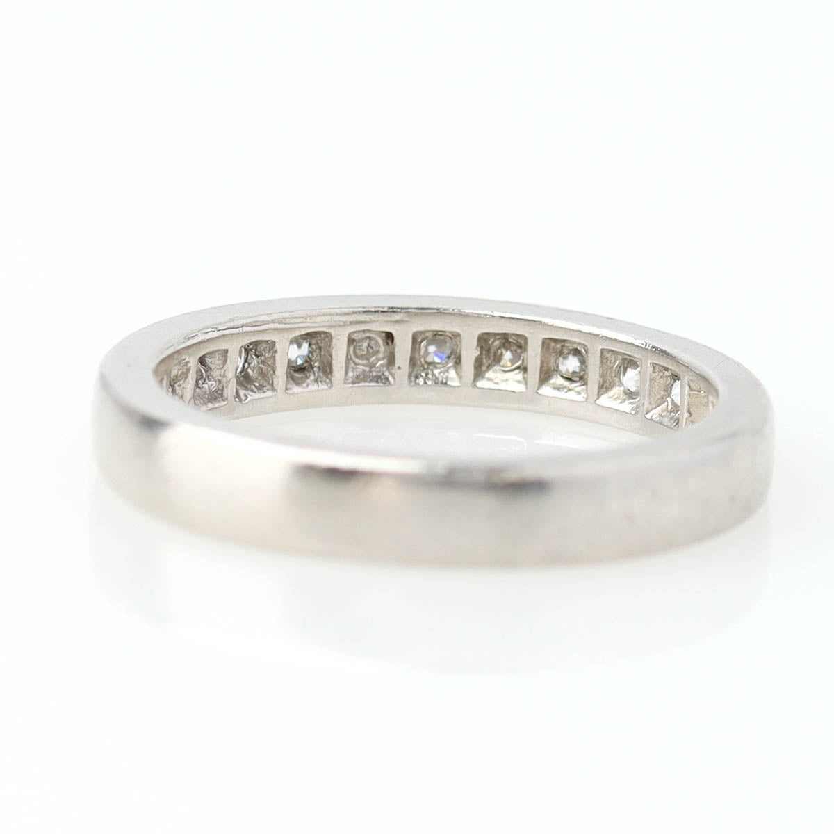 MidCentury Vintage Platinum & Channel Set Diamond Wedding Band #VB260316