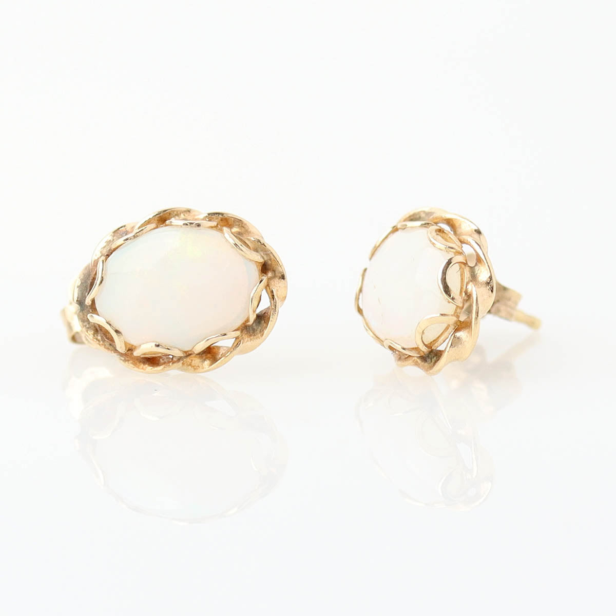 Opal and 14k Yellow Gold Earrings #VE240421