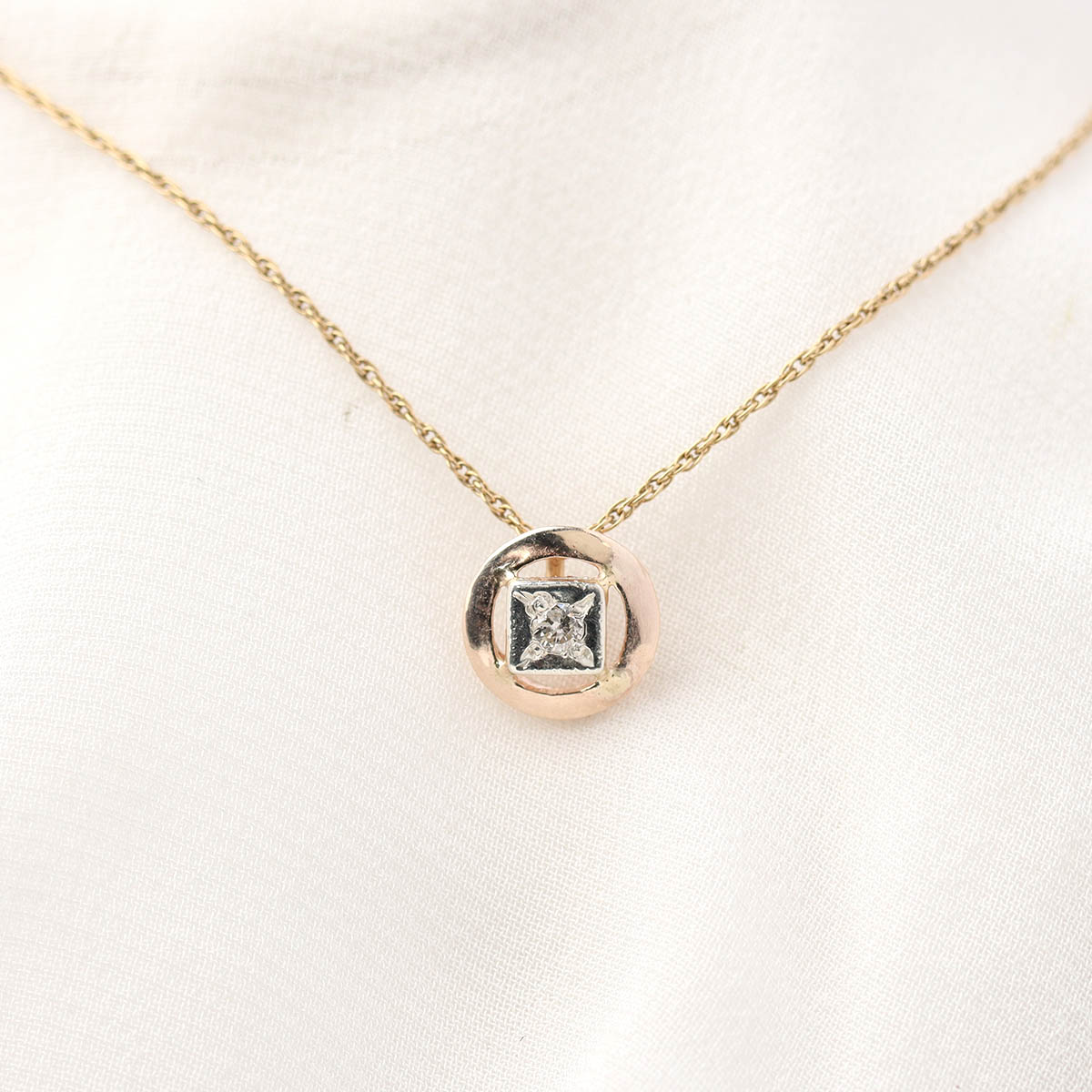 Vintage Gold and Diamond Pendant #VP260709