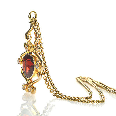 Stunning Art Nouveau Garnet Necklace #VP508-21
