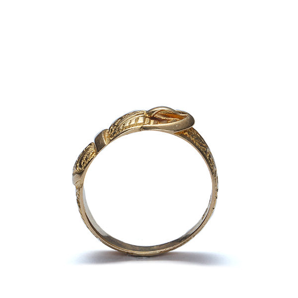Circa 1908 18k yellow gold Buckle Ring #VR0125-07