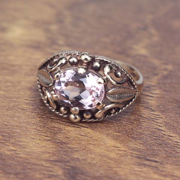 Antique Late Victorian ring with a Morganite #VR0221-01