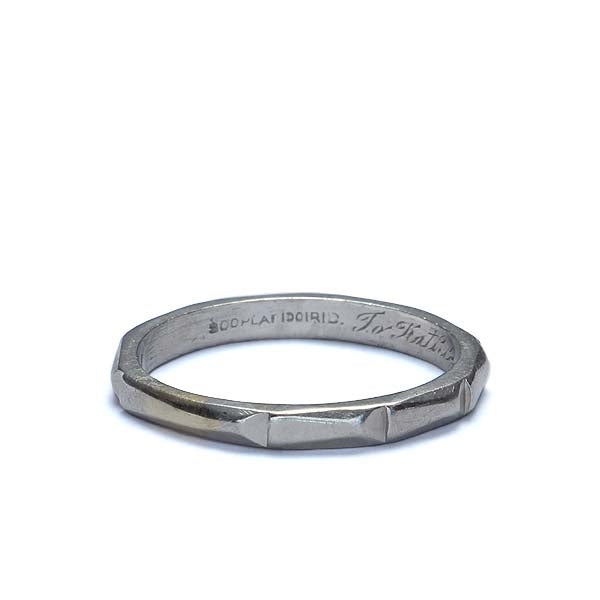 Circa 1940s Platinum Wedding band #VR0912-02