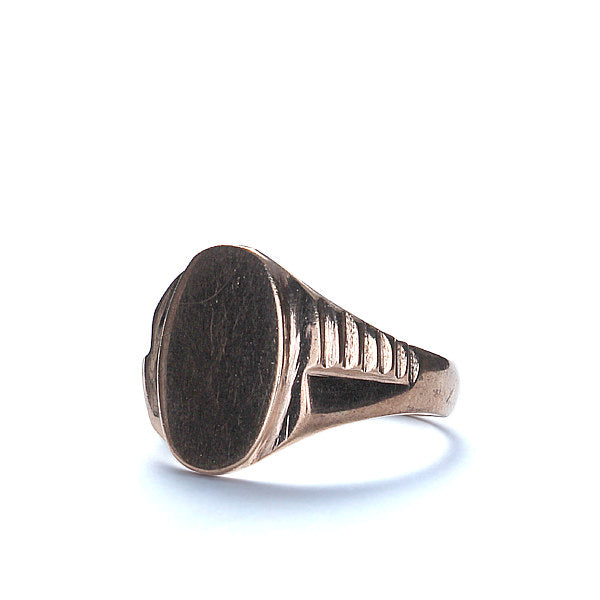 Early 20th Century 10K Rose Gold Signet Ring. #VR0925-05