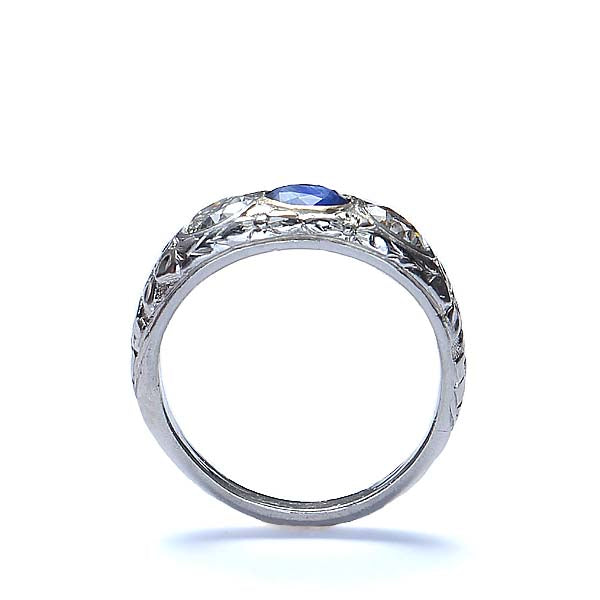Art Nouveau Sapphire and Diamond Ring #VR150218-11a