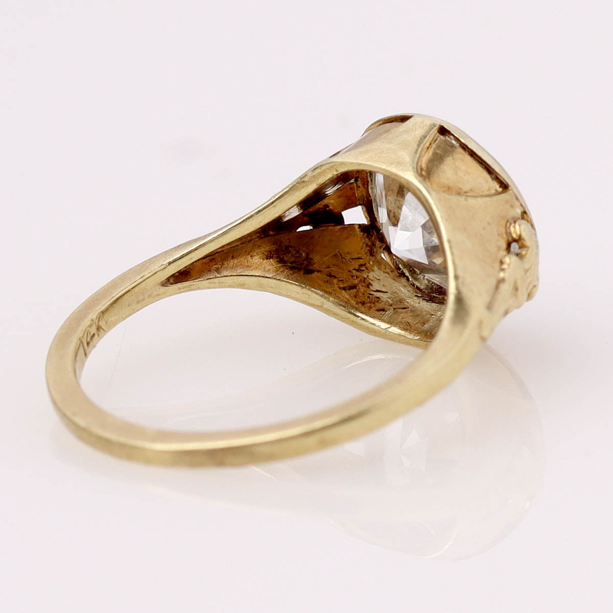 Antique Art Nouveau 2.52 ct Old European Cut Engagement Ring #VR150227-01