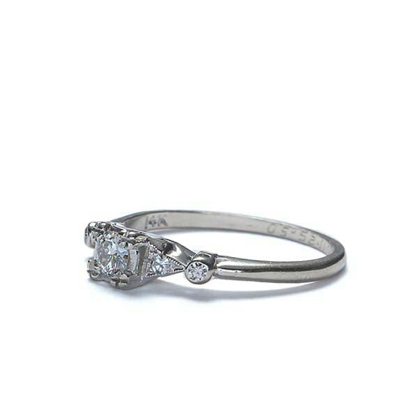 Circa 1950s Diamond Engaggement Ring #VR151002-04 - Leigh Jay & Co