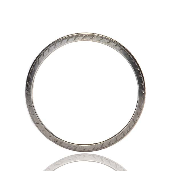 Art Deco Platinum wedding band #VR160307-05