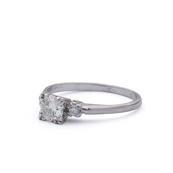 Midcentury Diamond Engagement Ring #VR160915-03 - Leigh Jay & Co