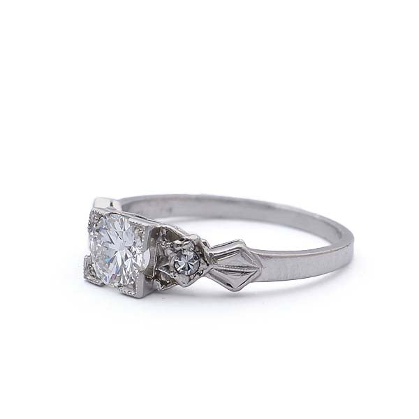 Circa 1930s Platinum Engagement Ring #VR190201-1