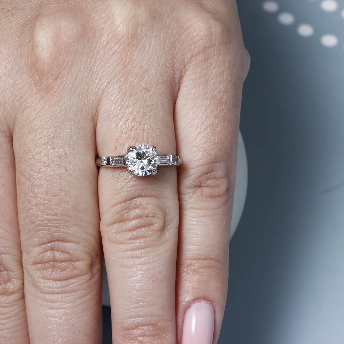 Mid-Century Diamond Engagement Ring #VR200914-2