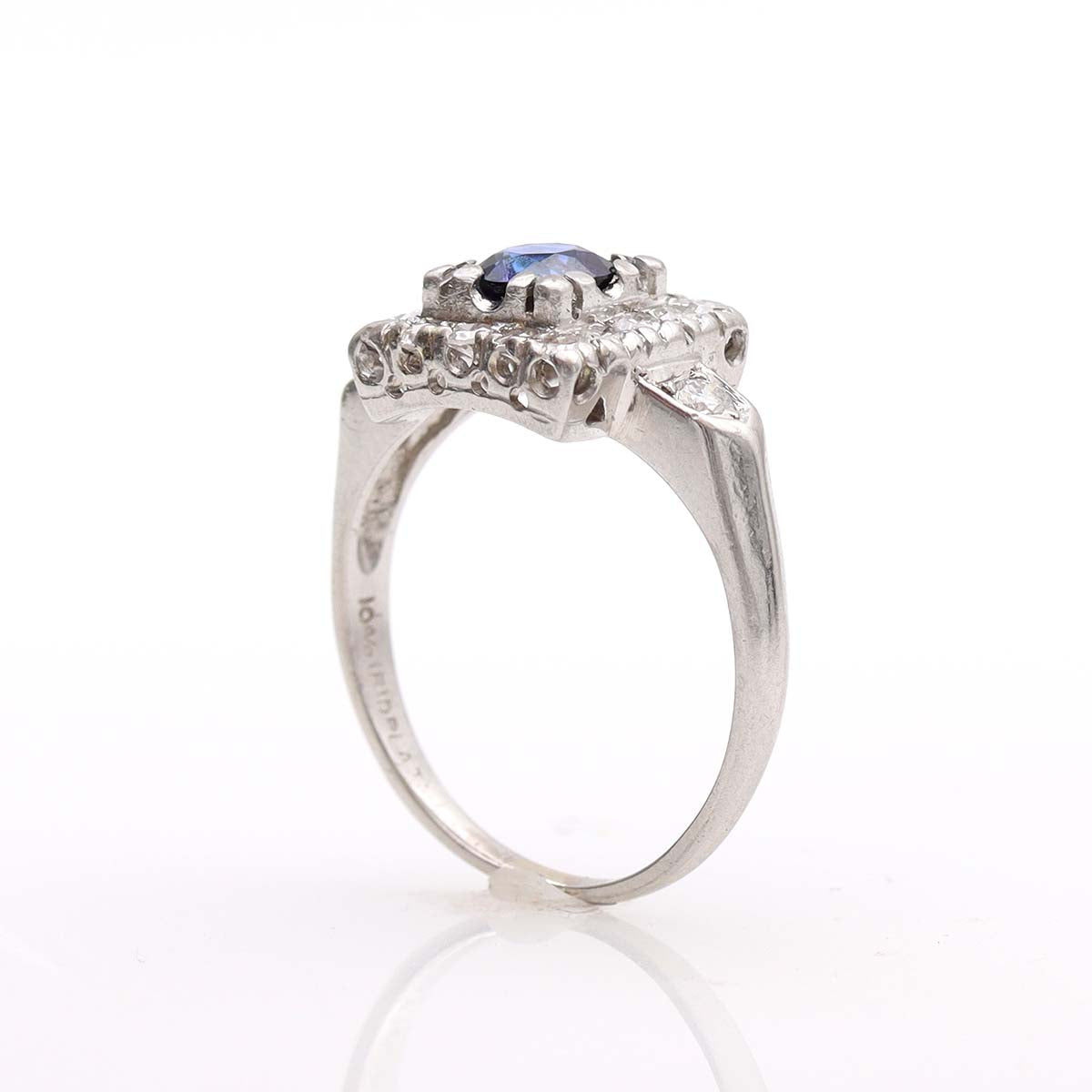 Art Déco Square Halo Engagement Ring #VR210914-1