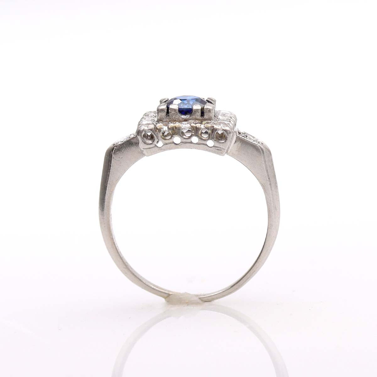 Art Déco Square Halo Engagement Ring #VR210914-1