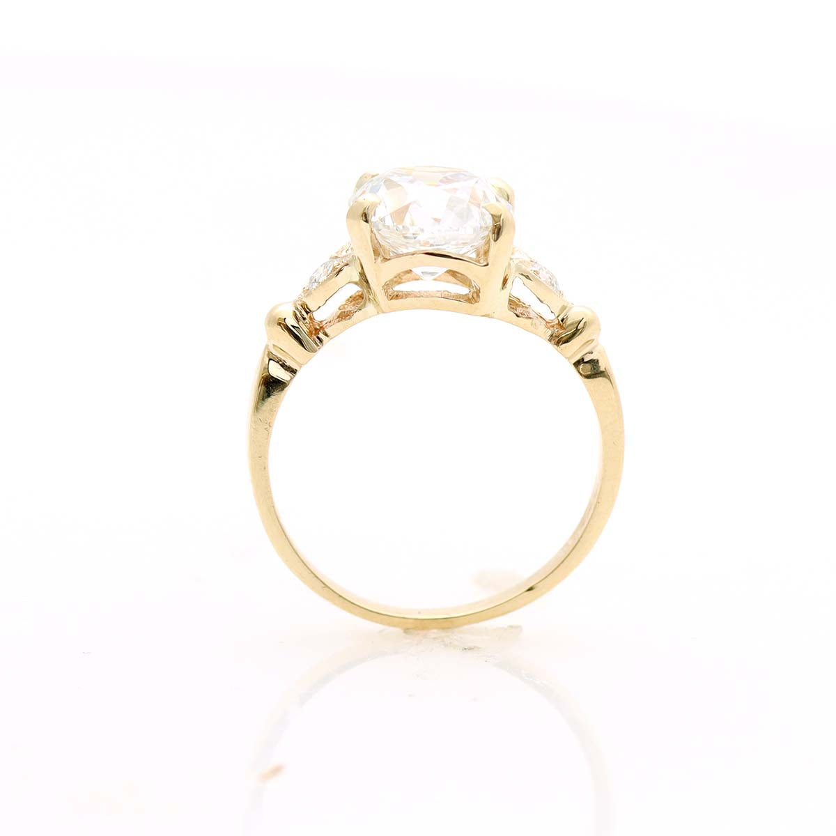 1930s Engagement Ring with Lab Grown Old Mine Cut #VR240513-4