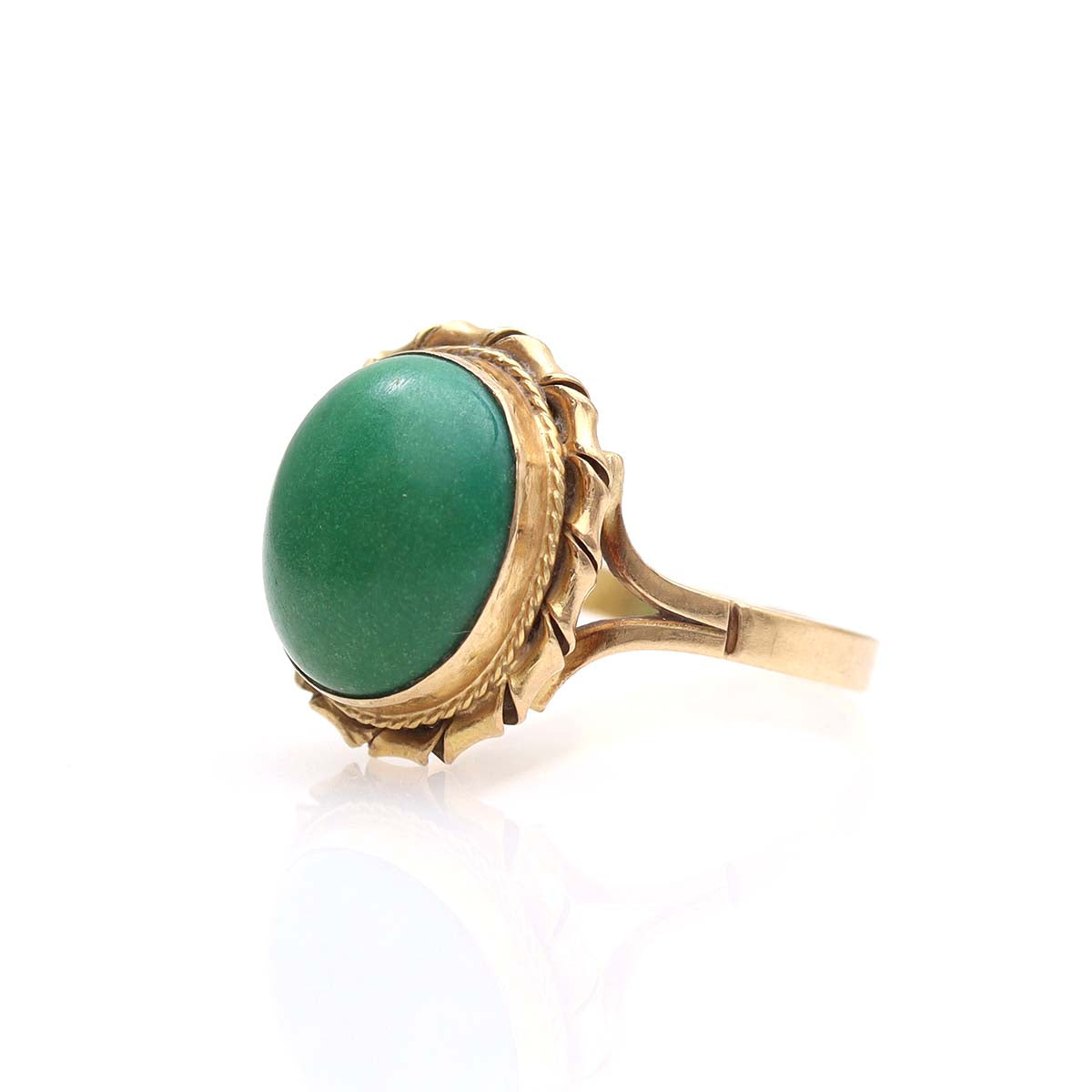 Vintage Green Onyx 18k Ring #VR240729-01