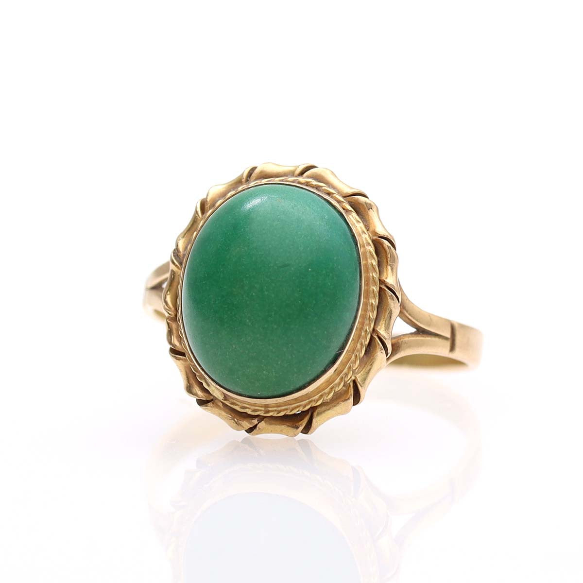 Vintage Green Onyx 18k Ring #VR240729-01