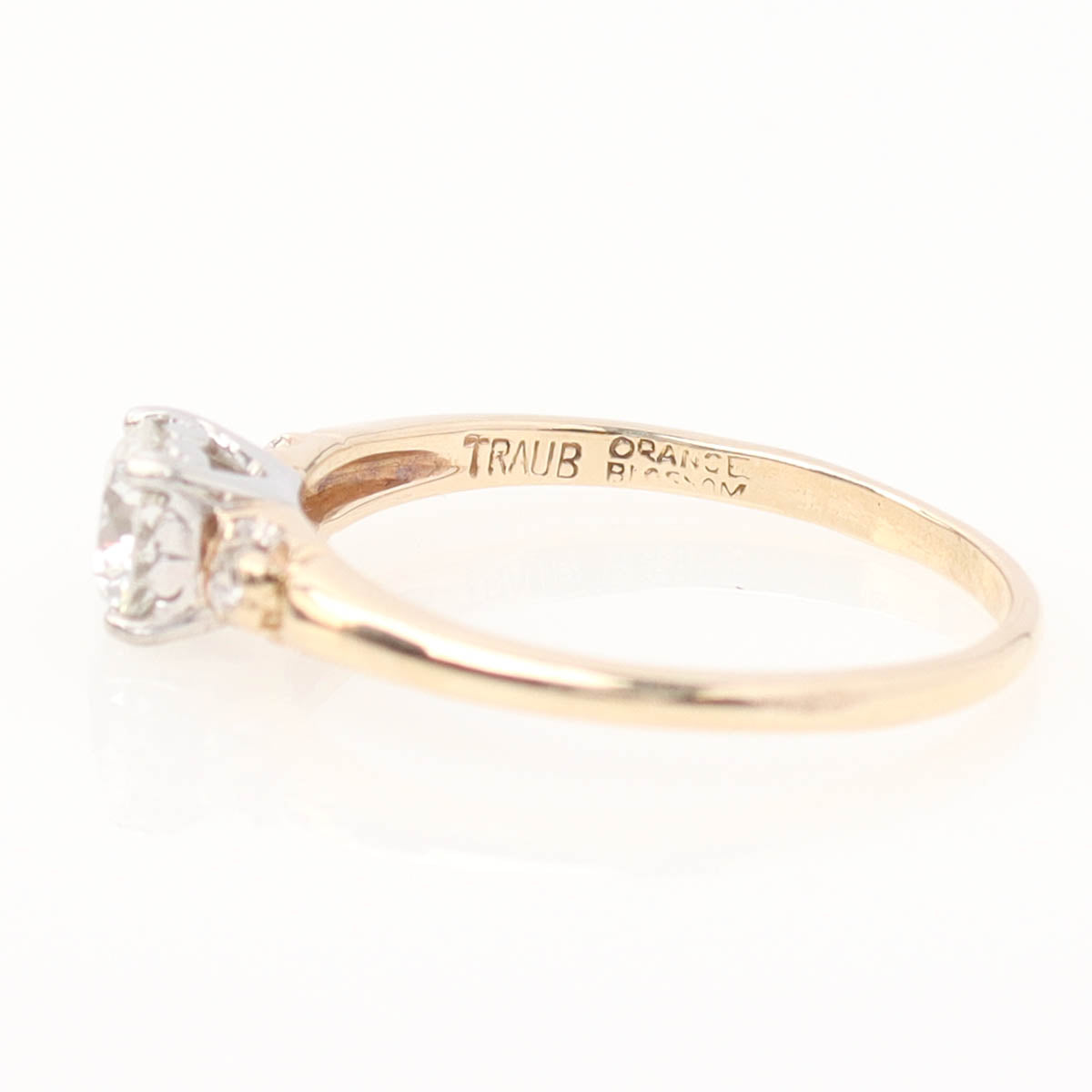 1940s 14k Yellow Gold & Diamond Engagement Ring #VR240906-4