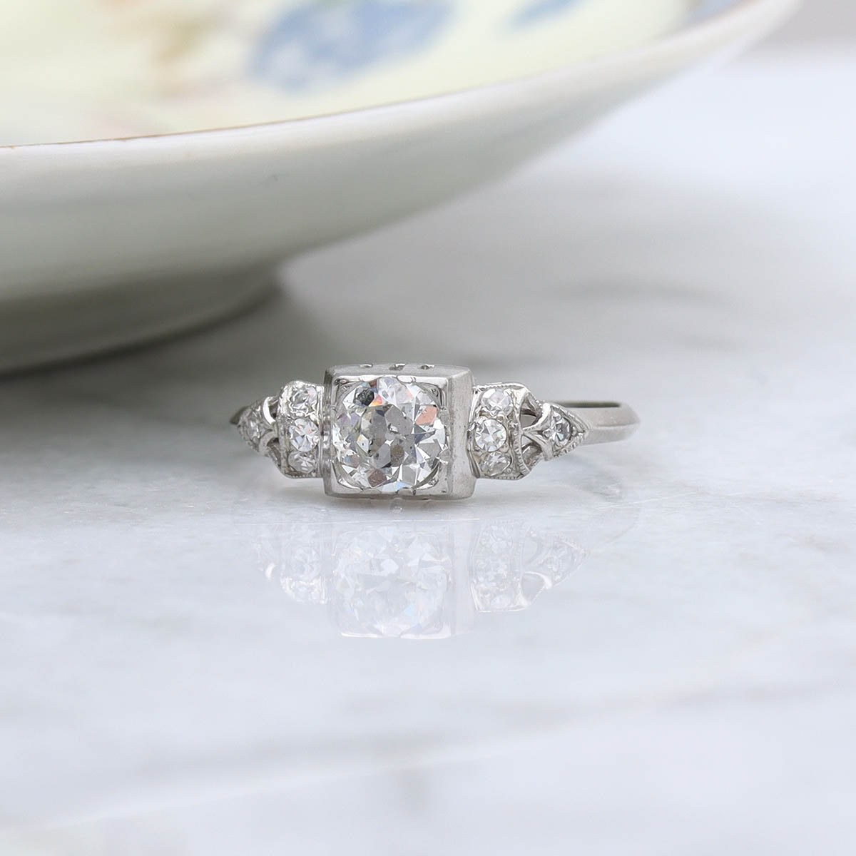 Early 1900s Old European Cut Diamond engagement ring #VR241014